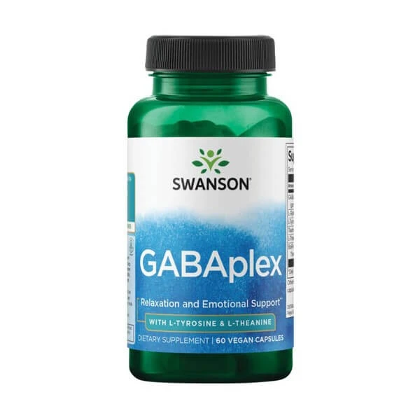 Swanson GABAplex mit L-Tyrosin & L-Theanin, Kapseln, 60 Stk