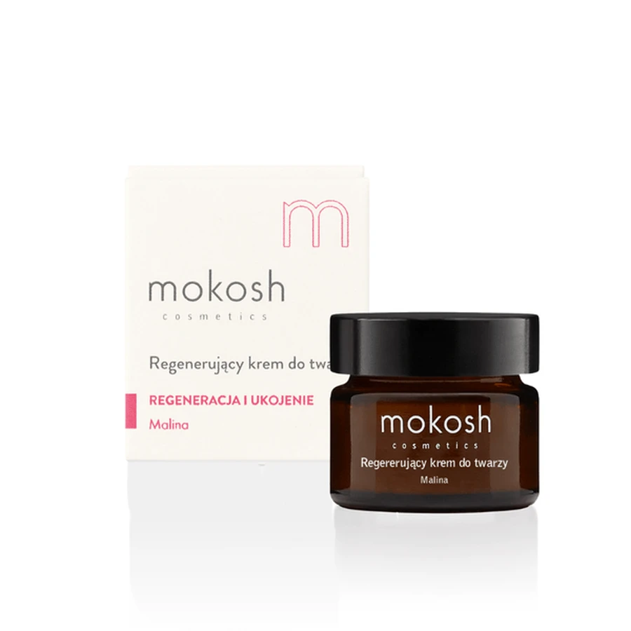 Crema viso rigenerante anti-inquinamento Mokosh, mini lampone, 15 ml