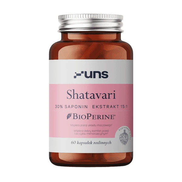 Uns Shatavari + Bioperine, Hartkapseln, 60 Stück