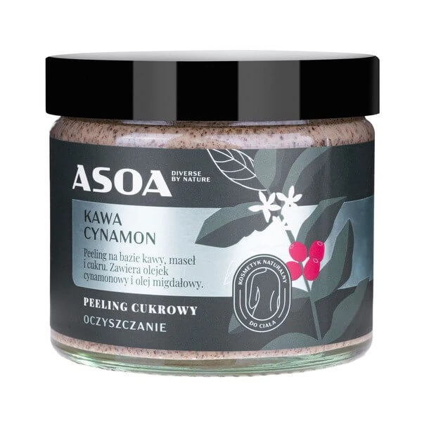 Asoa, Kaffee und Zimt, Zucker und Kaffee-Peeling, 250 ml