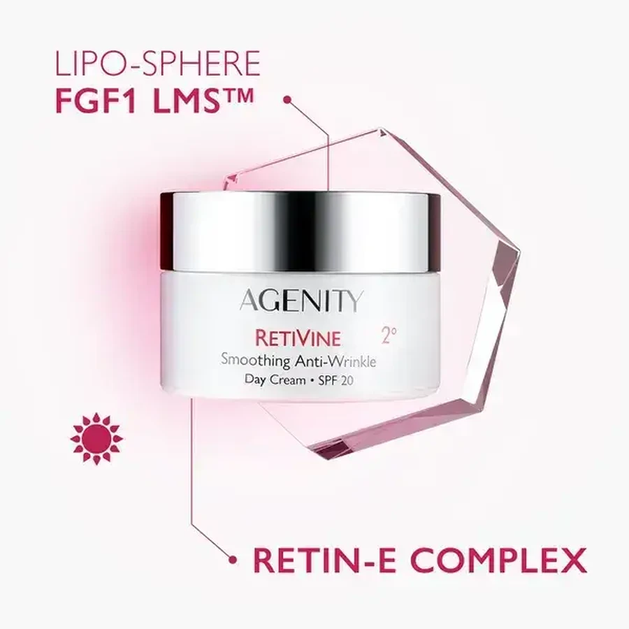 Agenity Retivine 2º Verstevigingsset, dagcrème, 50 ml + nachtcrème, 25 ml + cosmetisch zakje