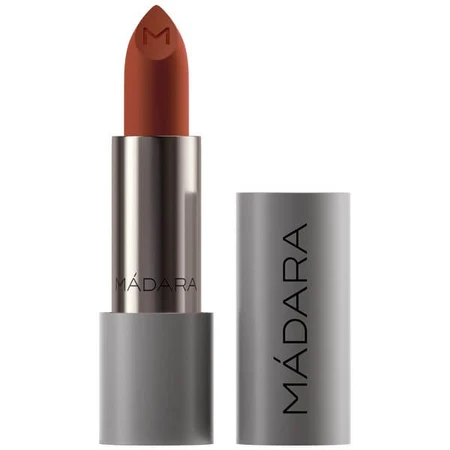 Madara Velvet Matte Cream Lipstick, barra de labios mate con acabado satinado, Magma, 3,8 g