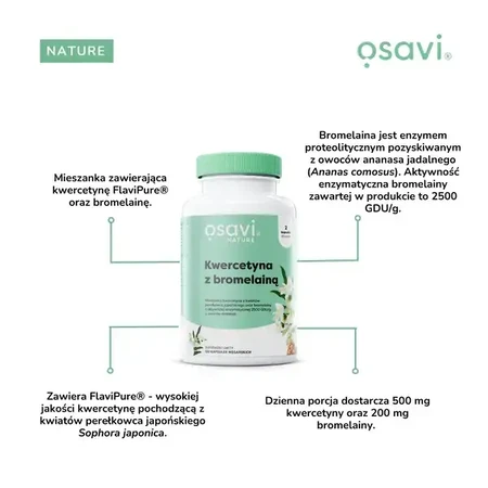 Osavi Quercetin mit Bromelain, Hartkapseln, 120 Stück.