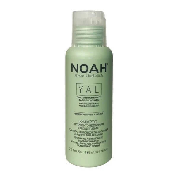 NOAH Yal, feuchtigkeitsspendendes und regenerierendes Mini-Shampoo mit Hyaluronsäure, 75 ml