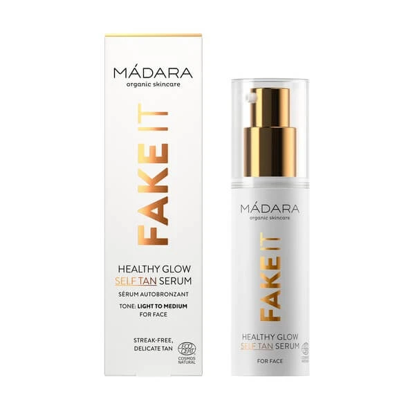 Madara Fake It Healthy Glow Self Tan Serum, selbstbräunendes Gesichtsserum, 30 ml