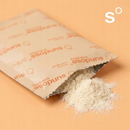 Sundose Everyday For Skin Anti-Aging, powder sachets, orange flavor, 15 pcs.