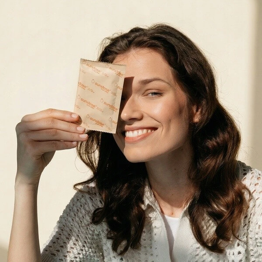 Sundose Everyday For Skin Anti-Aging, powder sachets, orange flavor, 15 pcs.