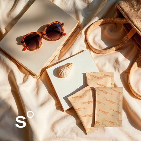 Sundose Everyday For Skin Anti-Aging, powder sachets, orange flavor, 15 pcs.