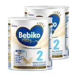 Set de 2x Bebiko PRO+ 2, lapte de continuare pentru sugari peste 6 luni, pulbere, 700 g
