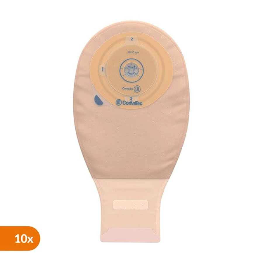 Esteem+, pochette plastique pour stomie, beige avec fenêtre, ouverte, 40-50 mm, 10 pcs.