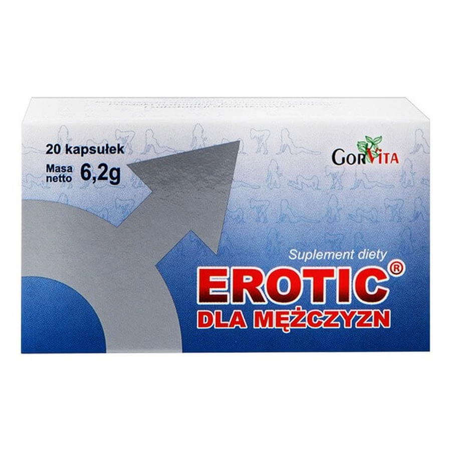 Gorvita Erotic, cápsulas para hombres, 20 uds.