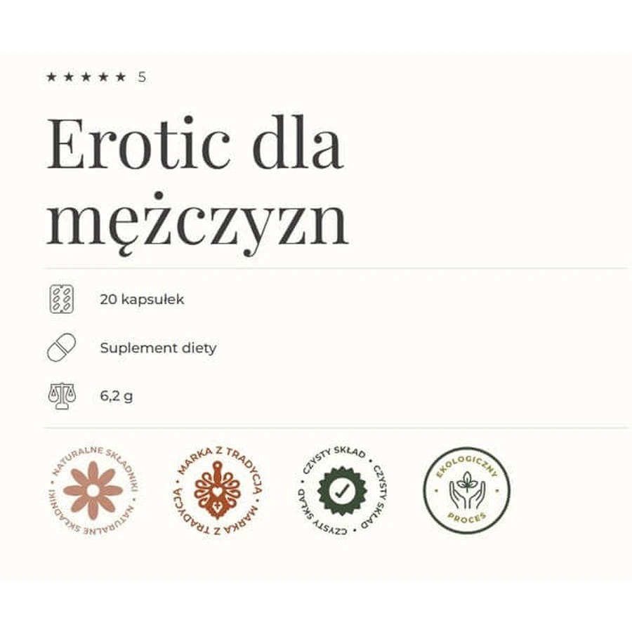 Gorvita Erotic, cápsulas para hombres, 20 uds.