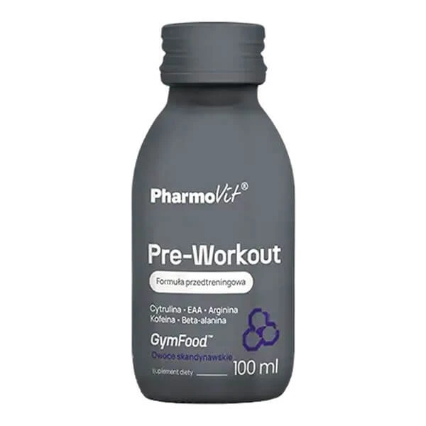 Pharmovit GymFood Pre-Workout, flüssig, skandinavischer Fruchtgeschmack, 100 ml