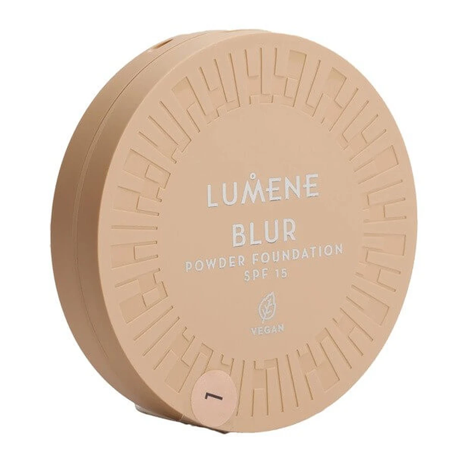 Lumene Blur Longwear Powder Foundation, pudră de lungă durată SPF 15, 1, 10 g