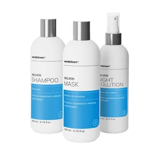 Set promoțional Delpos, șampon, 200 ml + mască de păr, 200 ml + loțiune pentru scalp, 150 ml