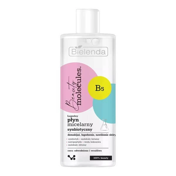 Bielenda Beauty Molecules, sanfte synbiotische mizellare Lotion, 500 ml