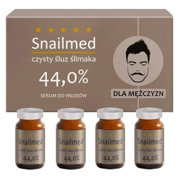 Snailmed, Barthautserum mit natürlichem Schneckenschleim und Chininextrakt, 8 ml x 4 Ampullen