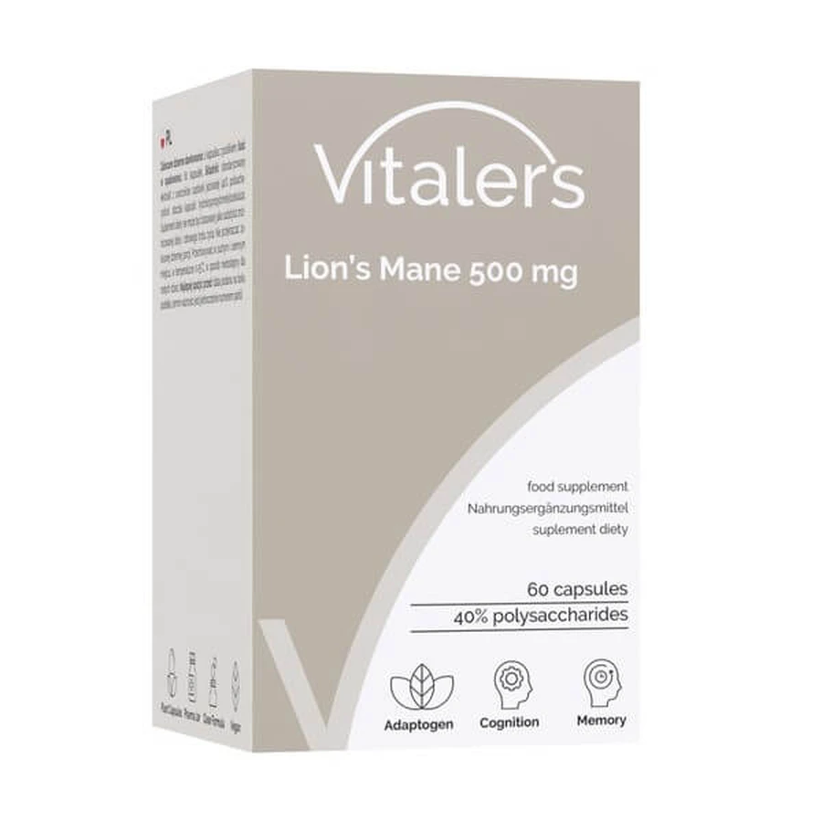 Vitalers Lion's Mane, cápsulas, 60 pcs.