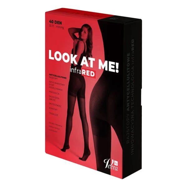 Look At Me! by Veera, Anti-Cellulite-Strumpfhose, 40 DEN, Farbe schwarz, Größe XXL