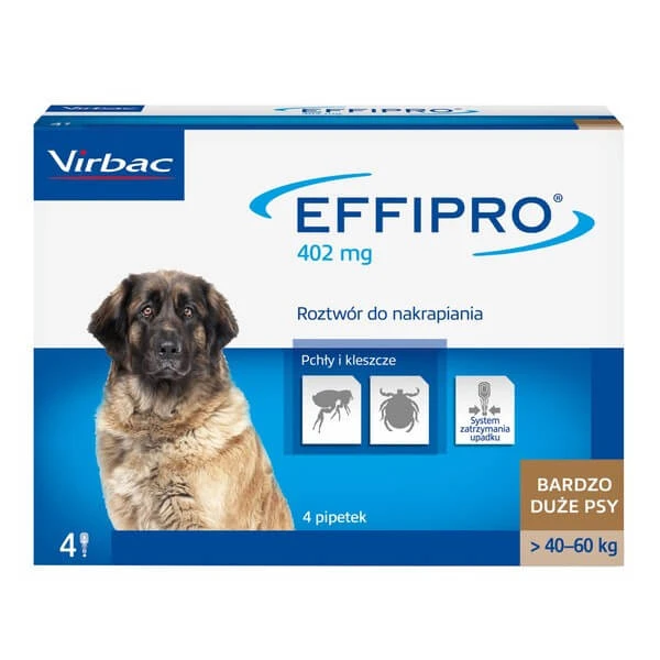 Effipro 402 mg, Spot-on-Lösung für sehr große Hunde 40 bis 60 kg, 4 x 4,02 ml