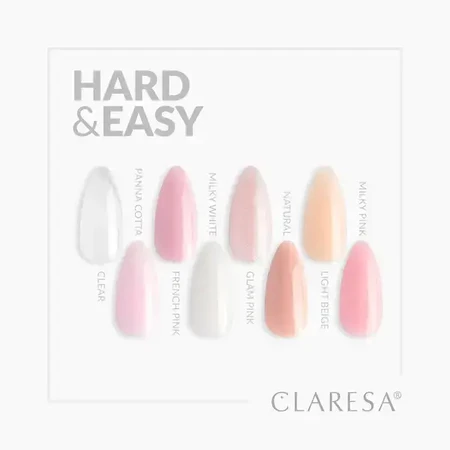 Claresa Hard&amp;Easy Builder Gel, gel pentru construirea unghiilor, Glam Pink, 12 g