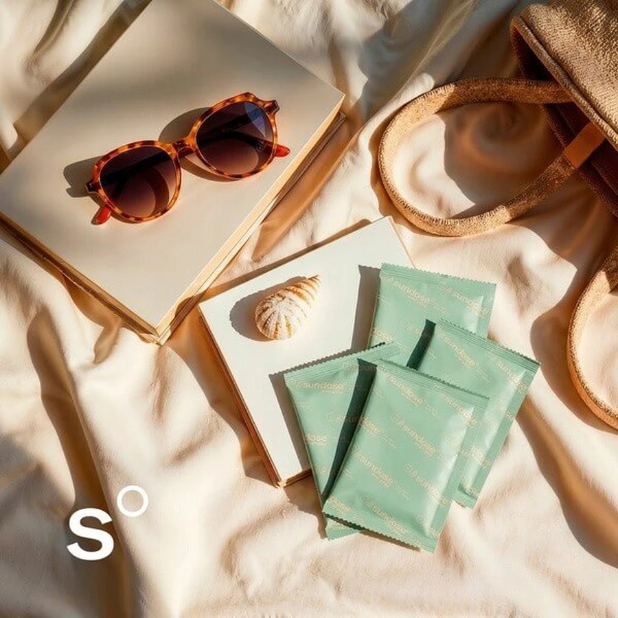 Sundose Everyday For Skin Anti-Aging, poederzakjes, appel-limoen smaak, 30 st.
