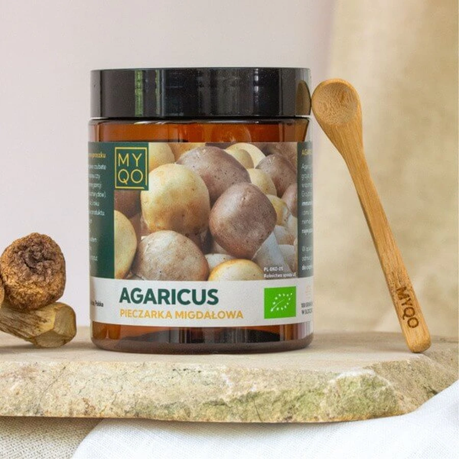 MYQO BIO Agaricus Almendra Champiñón, polvo, 100 g