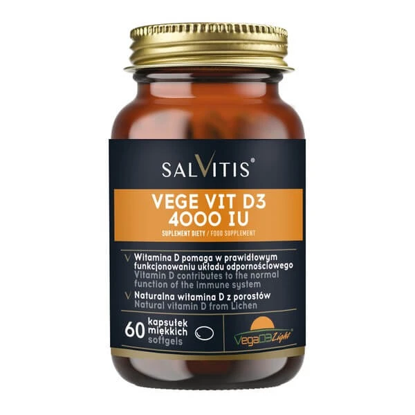 Salvitis Vege Vit D3 4000 IU, Weichkapseln, 60 Stück