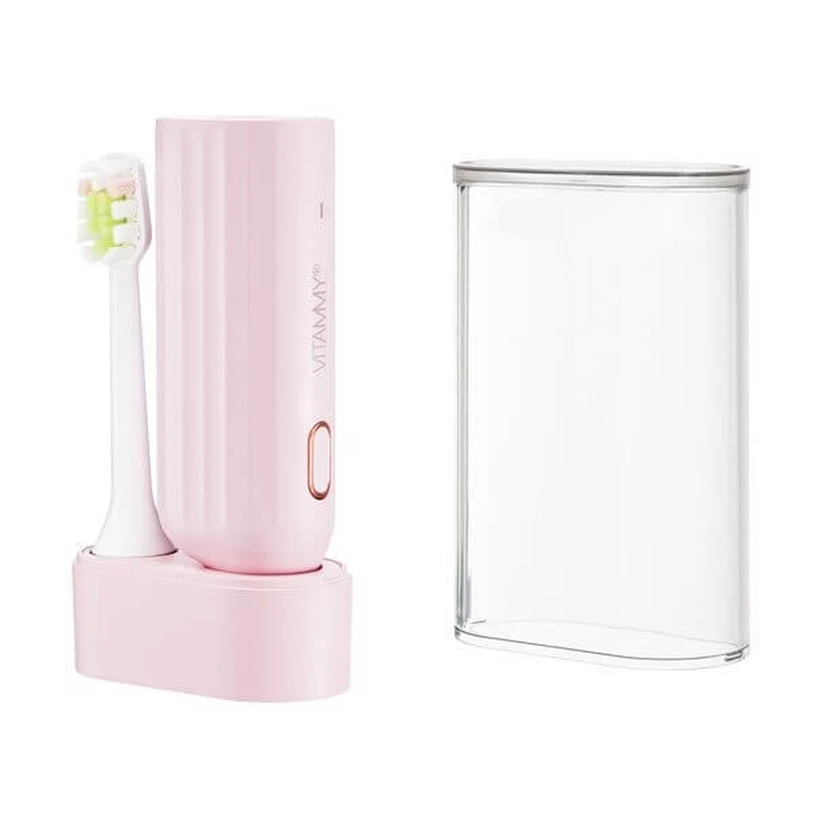 Vitammy Vivo, sonische tandenborstel met etui, roze kleur, 1 st.