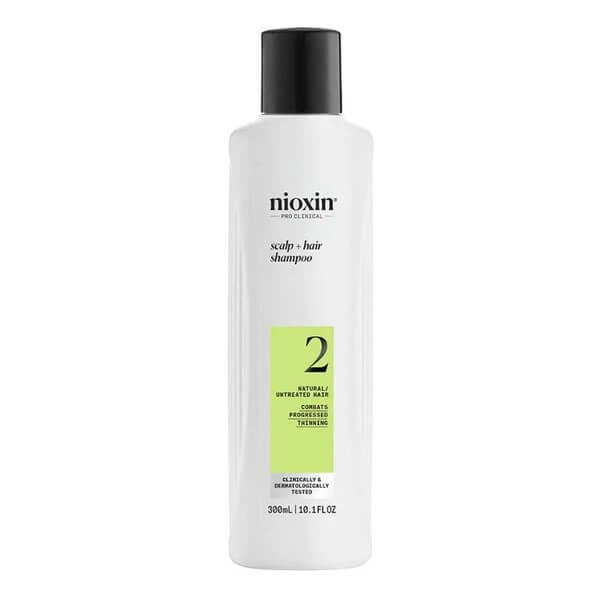 Nioxin System 2 Shampoo, Shampoo für natürliches Haar mit fortschreitender Ausdünnung, 300 ml