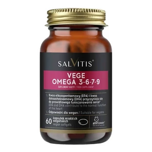 Salvitis Vege Omega 3-6-7-9, Kapseln, 60 Stück.