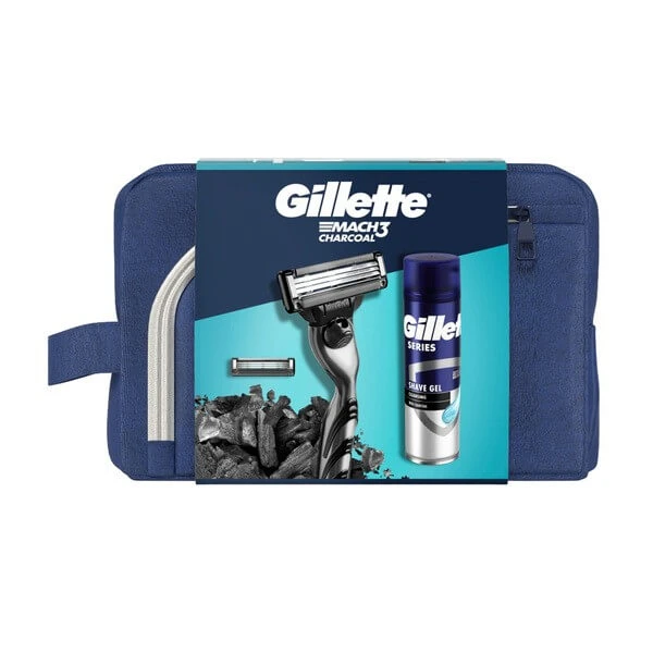 Gillette Set, Mach3 Rasiermesser + Klinge, 1 St. + Serie, reinigendes Rasiergel, 75 ml
