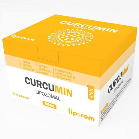 Curcumina Lipozomal, 200 mg, 30 sobres, Liporom