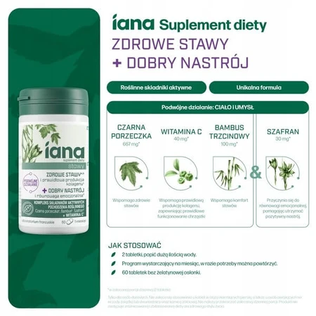 Iana Joint Articulaciones Saludables + Buen Humor, comprimidos, 60 uds.