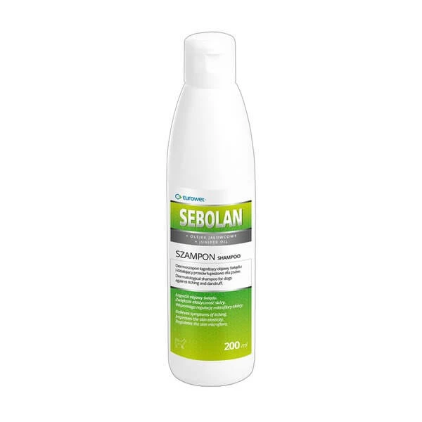 Sebolan, dermatologisches Shampoo gegen Juckreiz und Schuppenbildung für Hunde, 200 ml