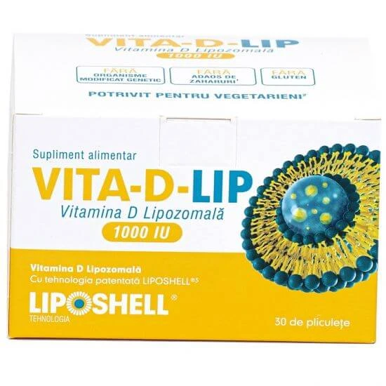 Vita-D-Lip Liposomales Vitamin D, 1000IU, 30 Sachets, Liposhell