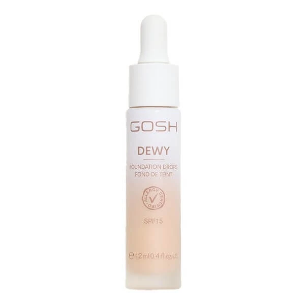 Gosh Dewy Foundation Drops, aufhellende Foundation-Tropfen SPF 15, 004 Fair, 12 ml