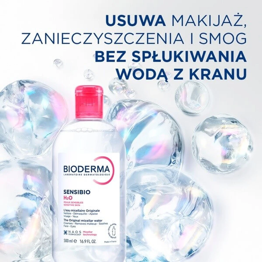 Bioderma Sensibio H2O, apă micelară pentru piele sensibilă, 250 ml