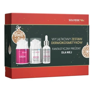 Set Solverx Age Reset, cremă-mască de noapte, 50 ml + cremă de față, 50 ml + ser, 30 ml