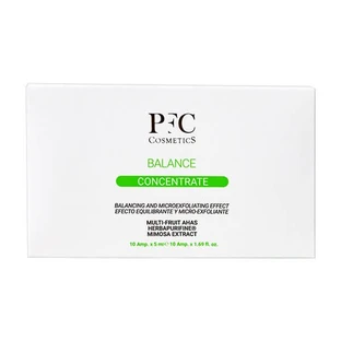 PFC Cosmetics Balance Concentrate, concentrat exfoliant și matifiant, fiole, 10 buc. x 5 ml