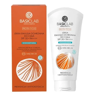BasicLab Protecticus, emulsie protectoare ușoară pentru corp SPF 50+ PA++++, 100 ml