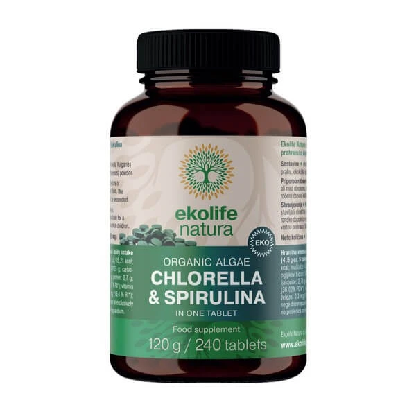 Ekolife Natura Bio Chlorella & Spirulina, Tabletten, 240 Stück