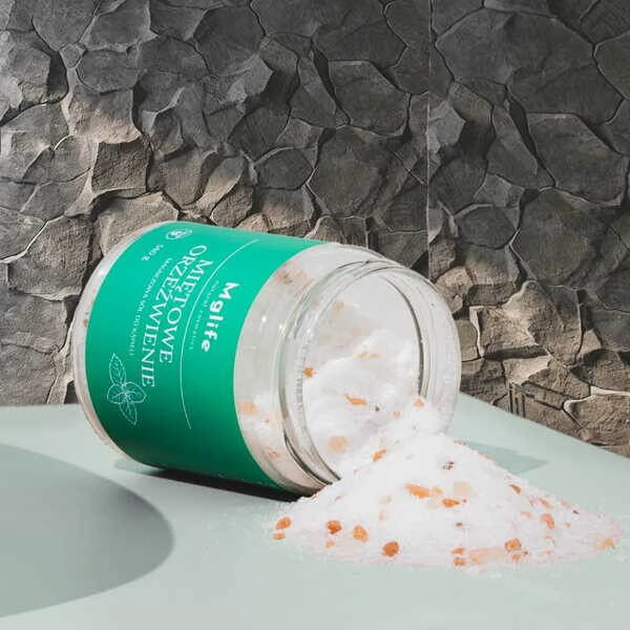 Mglife Naturkosmetik Pfefferminz-Erfrischung, Magnesium-Badesalz, 540 g