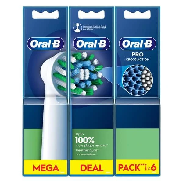 Oral-B, Cross Action, Ersatzspitzen, 6 Stück