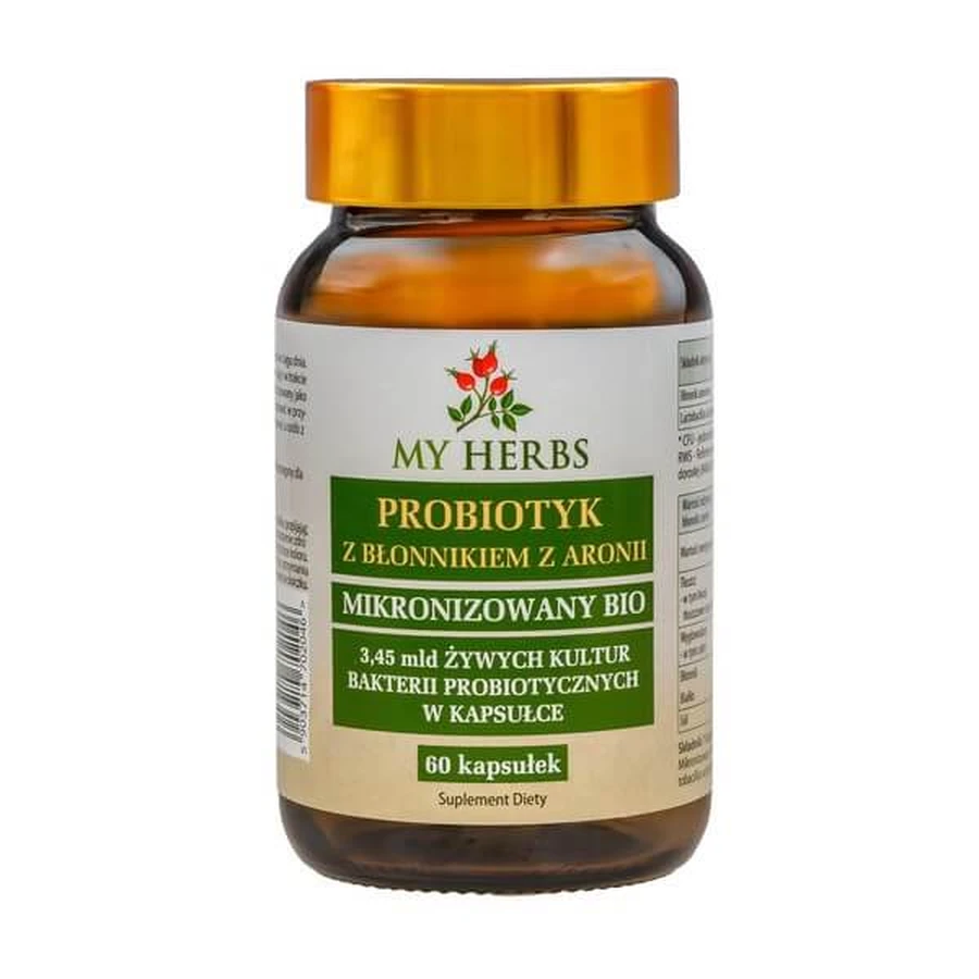 My Herbs Probiotic cu fibre de chokeberry, capsule, 60 buc.