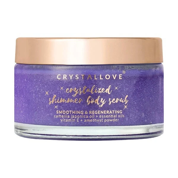 Crystallove, Körperpeeling mit Amethyst, 200 g