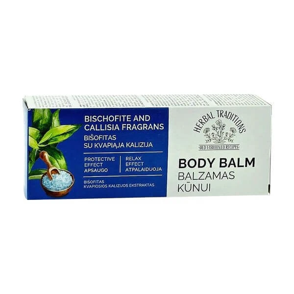 Herbal Tradition Body Balm, Bishofit Körperbalsam mit goldenem Schnurrbart, 75 ml