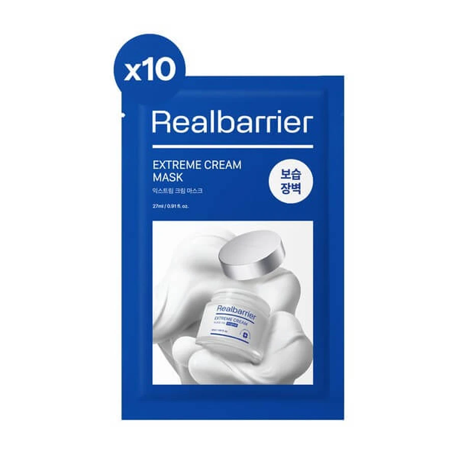 Real Barrier Extreme, mască de față hidratantă, 10 x 27 ml
