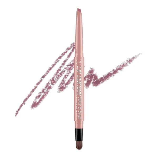 J.Cat Beauty Lip Contour Pencil & Brush, automatischer Lipliner mit Pinsel 212 Mystic Mauve Beige, 0,22 g