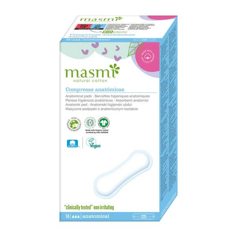 Masmi, compresas anatómicas clásicas, 16 uds.